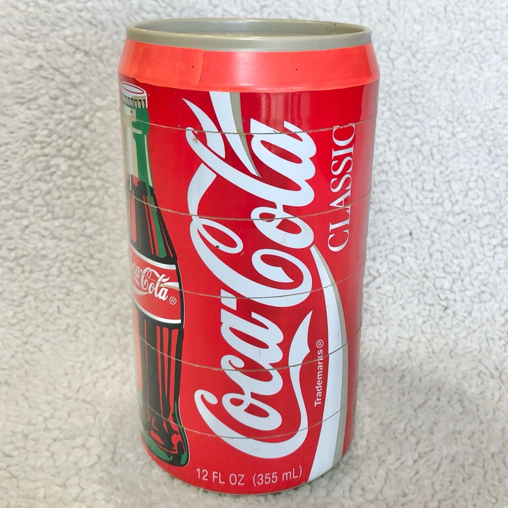 Vintage 1995 Coca-Cola Puzzle Can Coaster Set of 6